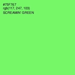 #75F767 - Screamin' Green Color Image